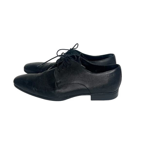 HUGO BOSS Highline Derb Pr1 Textured Leather Derby Shoes Black Mens Size US 10 main image 8